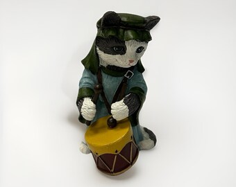 Gato de la Natividad de Hawthorne Village Purr-fect, gatito tamborilero pequeño 5742