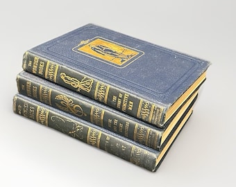 Lot Of 3 Wonder Books -The University Of Knowledge -Vintage 1940s Blue Hardcover