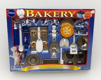 Juego de panadería PILLSBURY DOUGHBOY de 1996, cocina de juguete de Tikes, juego de comida