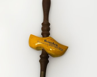 Mango de grifo de cerveza Heineken vintage – Zueco holandés de madera, importación de Holanda, bar y pub