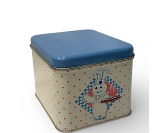 Lata de conserva Pillsbury Doughboy vintage de 1988, decoración retro para cocina
