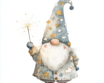 16 Clipart de Año Nuevo Kawaii Lindos Animales de Nochevieja Fiesta Ilustración de Acuarela Conjunto JPG 300 DPI Fuegos artificiales Champán Bola de discoteca Coronas Paquete