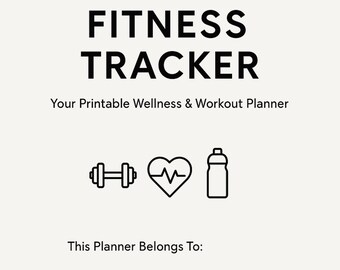 Paquete imprimible de seguimiento diario de actividad física, planificador de ejercicios, registro de bienestar, seguimiento semanal del progreso, registro de hidratación y comidas, planificador de actividad física en PDF.