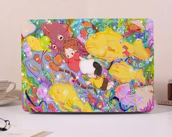 Colored Jellyfish MacBook Case,Hard Laptop Case for Macbook Air 15/13,Pro 13/14/15/16,Ret 15/13,Macbook Neo,2025 2026,Neo A18 Cover,M4 M5