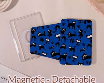 Blue Kitty Detachable Magnetic Kindle case,Magsafe Case, Clear Back, Kindle 10/11/12th, Colorsoft, Paperwhite 11/12th,Customization Gift