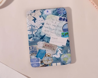 Travel Diary Kindle Case/Paperwhite Case/Kobo Case, Kindle 8 10 11 12th,Paperwhite 10 11 12th,Colorsoft, Kobo Clara/Libra,Personalized Name