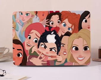 Cartoon Heroine Matte MacBook Case,Hard Laptop Case for Macbook Air 15/13,Pro 13/14/15/16,Ret 15/13,Macbook 2026 2025,Neo A18 Cover,M4 M5