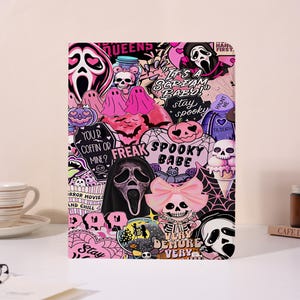 Ghost Collage iPad Case with Pen Slot For iPad A16, 2025 Air 7/6/5th 11" 13", iPad Mini 6/7, iPad 10 10.9" 2022, iPad Pro 12.9'' 11" Cover