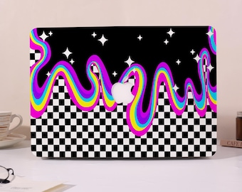 Rainbow Checker MacBook Case,Hard Laptop Case for Macbook Air 15/13,Pro 13/14/15/16,Ret 15/13,Macbook Neo,2025 2026,Neo A18 Cover,M4 M5