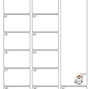 K&ouml;nnte beinhalten: Eine wei&szlig;e und rosa Oktober-Kalenderseite mit rechteckigen Datumsfeldern und einem Notizbereich. Das Wort "Oktober" ist oben in Schreibschrift geschrieben. Ein Cartoon-Geist mit Cowboyhut befindet sich in der unteren rechten Ecke.