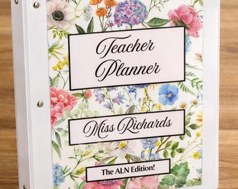 Bearbeitbarer Floral ALN Lehrer-Planer - CanvaPro Download