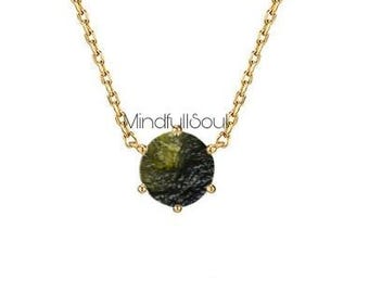 A-Grade Certified Moldavites from Chlum, Czech Republic | 925 Sterling Silver, 18k Yellow/Rose Gold Plated | High Vibration Jewelry