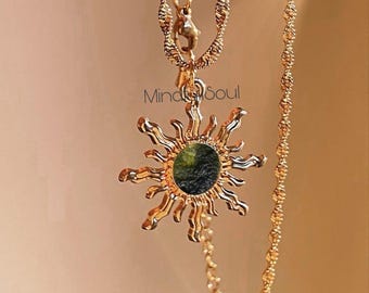 A-Grade Certified Moldavites from Chlum, Czech Republic | 925 Sterling Silver, 18k Yellow/Rose Gold Plated | High Vibration Jewelry