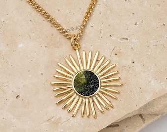 A-Grade Certified Moldavites from Chlum, Czech Republic | 925 Sterling Silver, 18k Yellow/Rose Gold Plated | High Vibration Jewelry