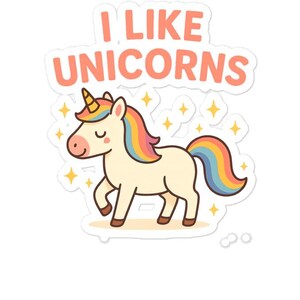 Niedliches Einhorn - Blasenfreie Aufkleber - Fun Unicorn Sticker