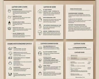 Leather Care Guide | Cleaning, Conditioning, Protection (Digital Download)