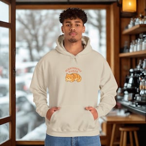 Sudadera con capucha acogedora para amantes de los gatos: sudadera unisex de mezcla gruesa