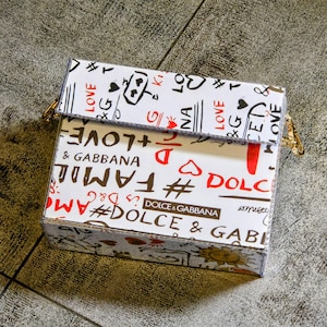 Unique Eco-Friendly Crossbody Bag Dolce & Gabbana Upcycled Cardboard Bag