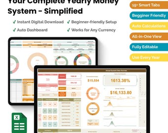 Excel Budget Vorlage | PersonalFinance Tracker, Automatisiertes Dashboard (Digitaler Download)
