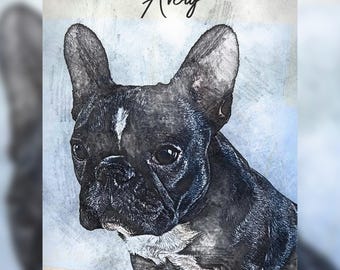 Custom pet art, Dog Portrait, Pet Wall Art, Dog Painting, Custom Dog Portrait, Pet Painting, Pet Portrait Custom, Gifts for dog lovers
