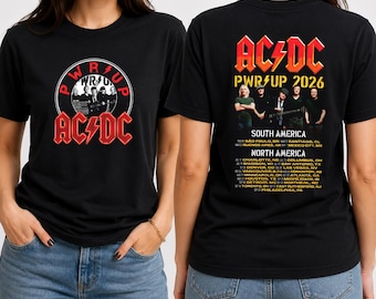 Graphic ACDC Tour 2026 Shirt, ACDC Pwr Up Tour 2026 Rock Band Shirt, Acdc Band Fan Shirt, Acdc Band Merch, Acdc Band Concert Tee, Acdc Shirt