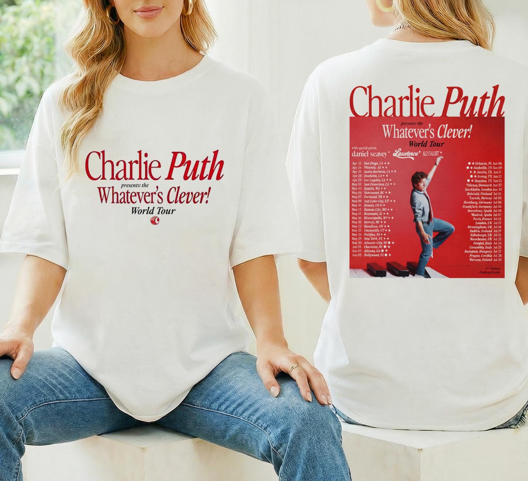 2026 World Tour Charlie Puth Whatevers Clever Shirt, Charlie Puth