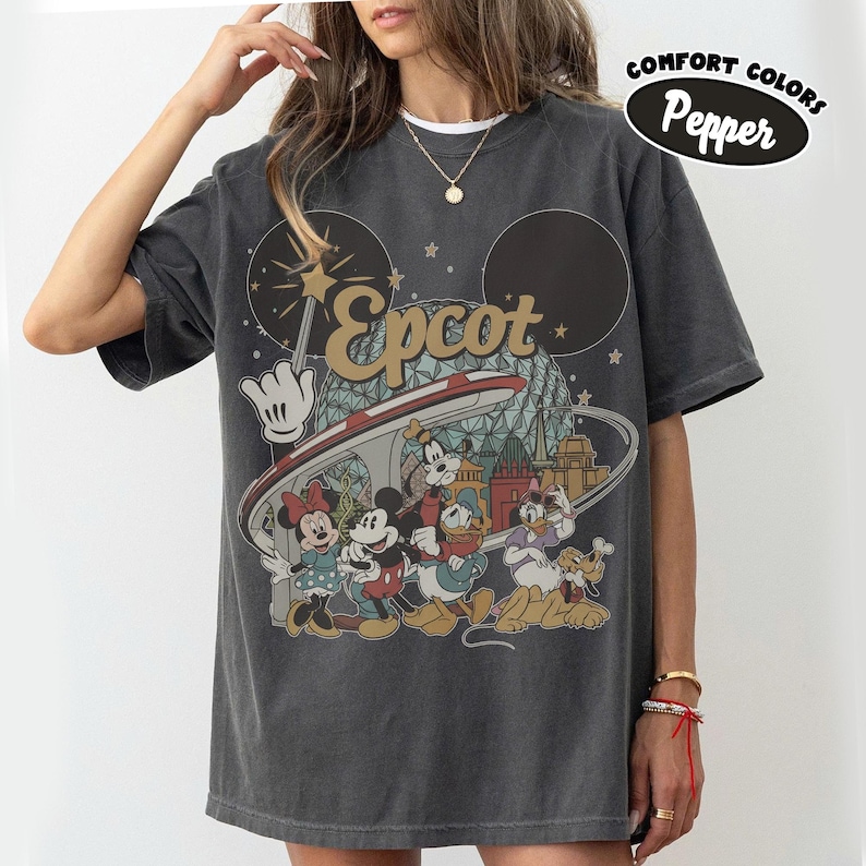 Comfort Colors Disney EPCOT Shirt 2026, Personalized EPCOT Name Tee, Disney Family Matching, Disney World Traveler Tee, Disney Trip 2026 Tee Pepper/Dark Heather