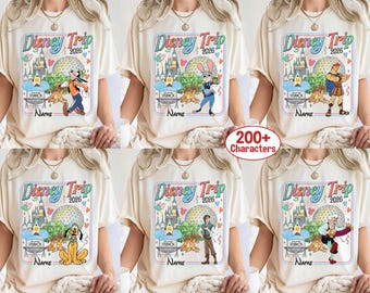 Disney Trip 2026 Family Shirts, Disney Castle Family Vacation Matching 2026 Shirt, Custom Name Shirt, Disney World Magic Kingdom 2026 Shirts