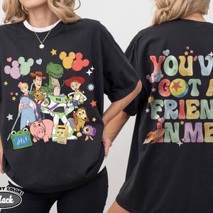 Retro Comfort Colors Toy Story Shirt, You've Got A Friend In Me Tee, Woody and Buzz Lightyear Shirt, Disney Matching Family Vacation Shirt Black