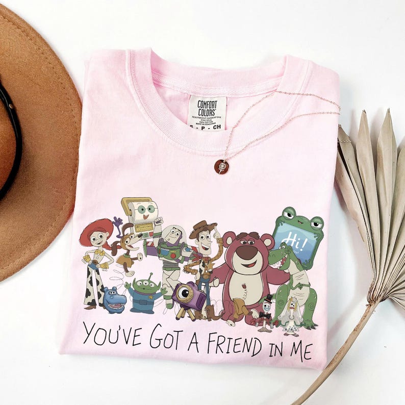 Comfort Colors Toy Story 5 You've Got A Friend In Me Retro Shirt, Disneyworld Toy Story Tee, Funny Toy Story Family Matching Trip 2026 Tee Blossom/Light Pink