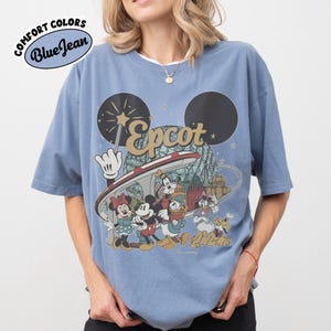 Comfort Colors Disney EPCOT Shirt 2026, Personalized EPCOT Name Tee, Disney Family Matching, Disney World Traveler Tee, Disney Trip 2026 Tee Blue Jean/Caronila