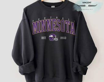 Minnesota Football Sweatshirt, Vintage Style Minnesota Football Crewneck, Minnesota Football Fan Gifts, Sunday Football Apparel
