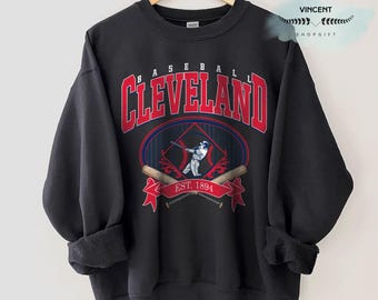 Vintage Cleveland Baseball Sweatshirt, Retro Guardian Graphic Crewneck, Unisex City Sport Pullover Gift
