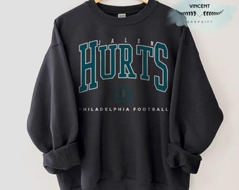 Camiseta de Jalen Hurts, camiseta de fútbol, camiseta gráfica clásica de Jalen Hurts de los 90, estilo vintage de Jalen Hurts, regalo, estilo retro oscuro de Jalen Hurts