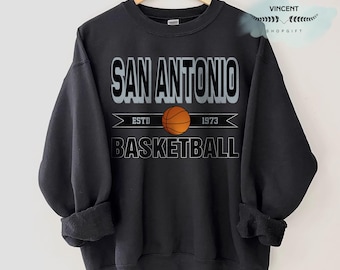 Vintage San Antonio Spurs Basketball Sweatshirt, Fan Gift