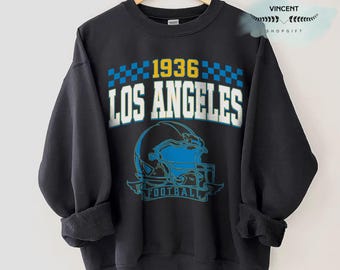 Vintage Los Angeles Football Crewneck Sweatshirt, T-Shirt, Retro Los Angeles Football T-Shirt, Rams Sweatshirt, Los Angeles Fan Gift