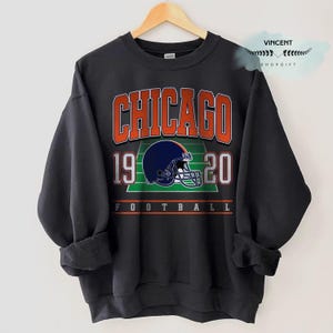 Chicago Football Sweatshirt, Trendy Fan Gifts, Game Day Apparel, Team Crewneck, Chicago Bears Fan Gear