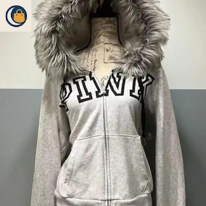 Fur Lined Hoodie Y2k - Etsy