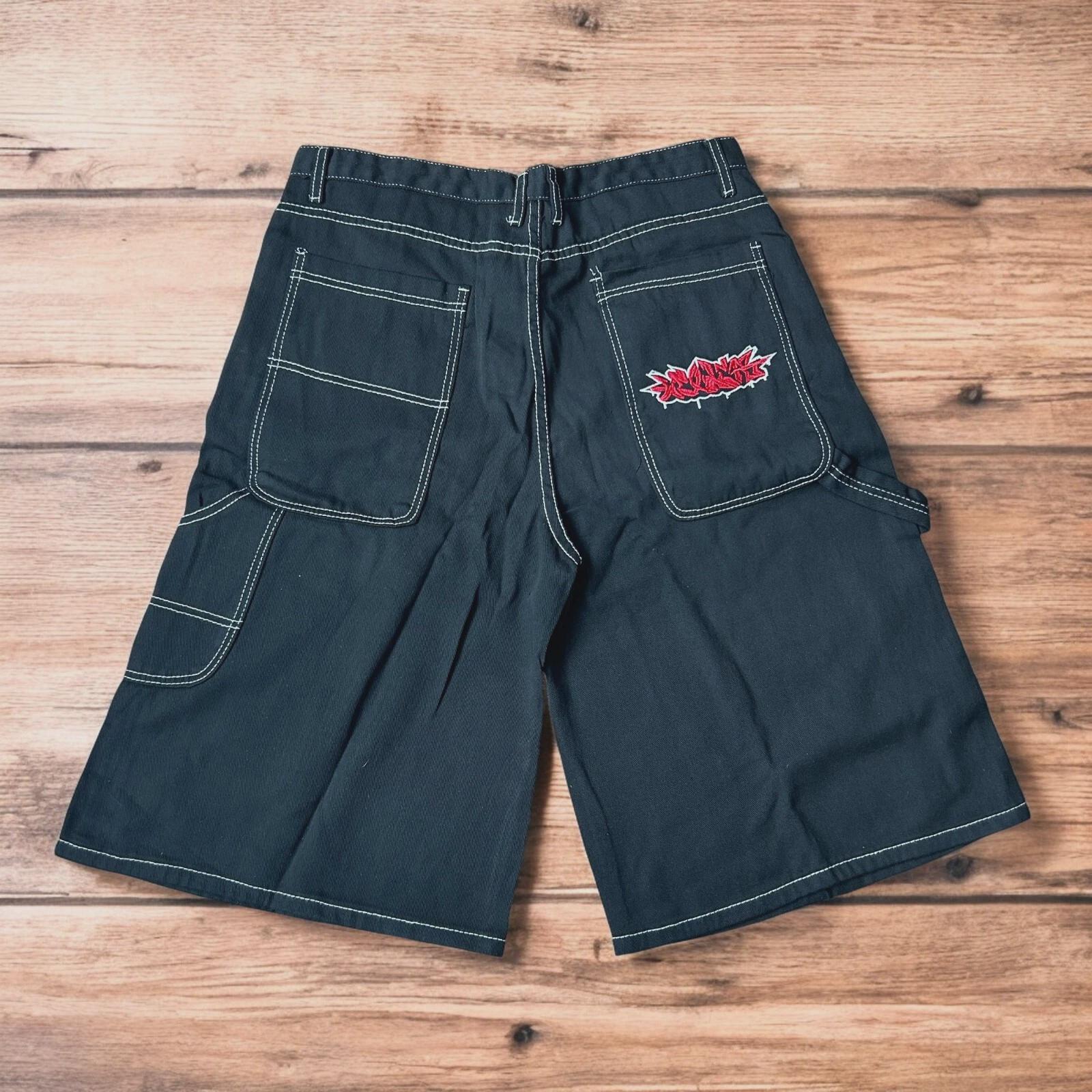 JNCO JEANS ブラック ショートパンツ JNCO JEANS ハーフパンツ バギーショーツブラック W36ベトナム製