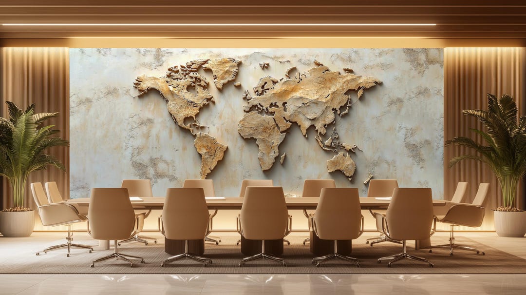 Textured World Map Wallpaper, Beige Global Design, Peel and Stick - Etsy