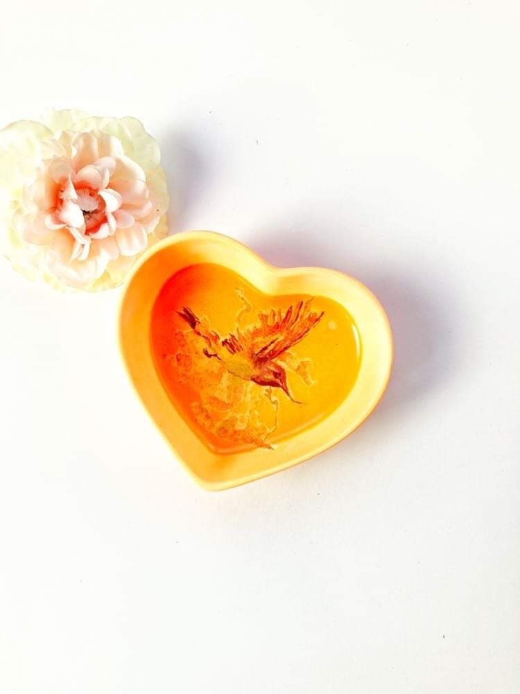 Coupelle Colibri, Coupelle en Ceramique, Plateau Bijoux, Plat de Bibelot, Decoration Maison, Cadeau 