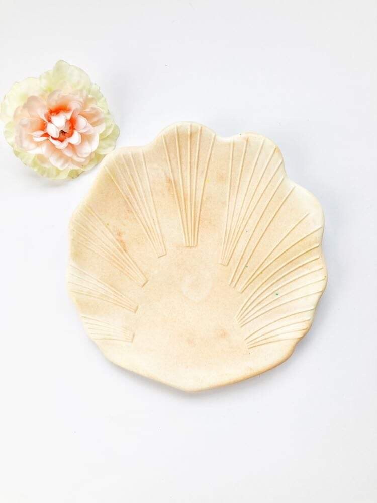 Shell Trinket Dish, Handmade Eco Resin Jewelry Sea Shell Bowl, Mermaid Home Decor Friendly Ceramic ,