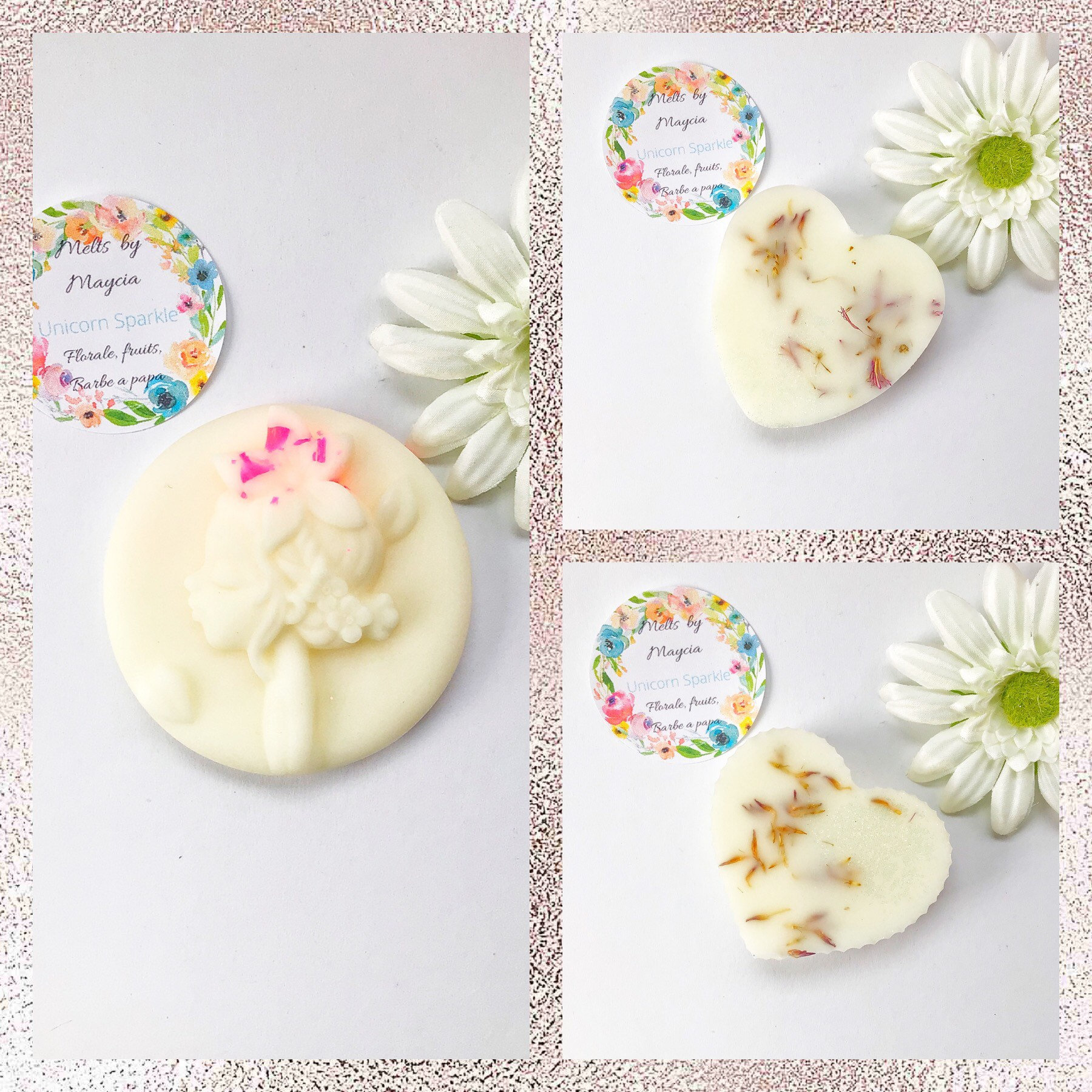 Cire Parfumés, Galets Fondant Parfumée, Parfum Maison, Cire Pour Les Bruleurs Fait Main, Unicorn Spa