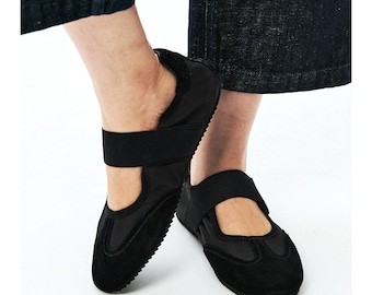 Pre-order | Suede Leather Mary Jane Flats | Adjustable Velcro Strap | Ballet Sneaker Silhouette | Women Shoes | MRS Studios
