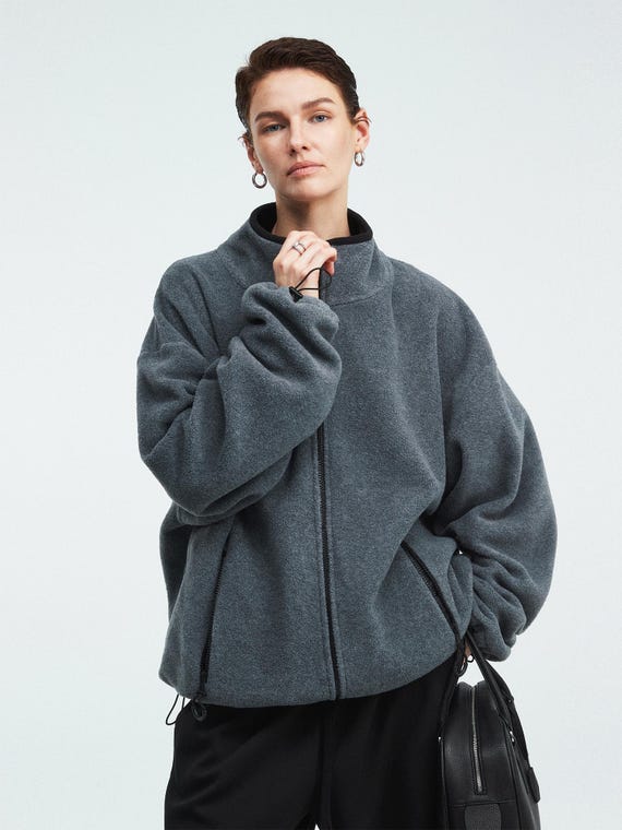 Japanese Fleece Zip Jacket | Soft and Lightweight | Oversize Fit