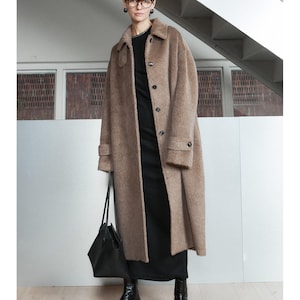 Long Balmacaan Coat Wool Men - Etsy