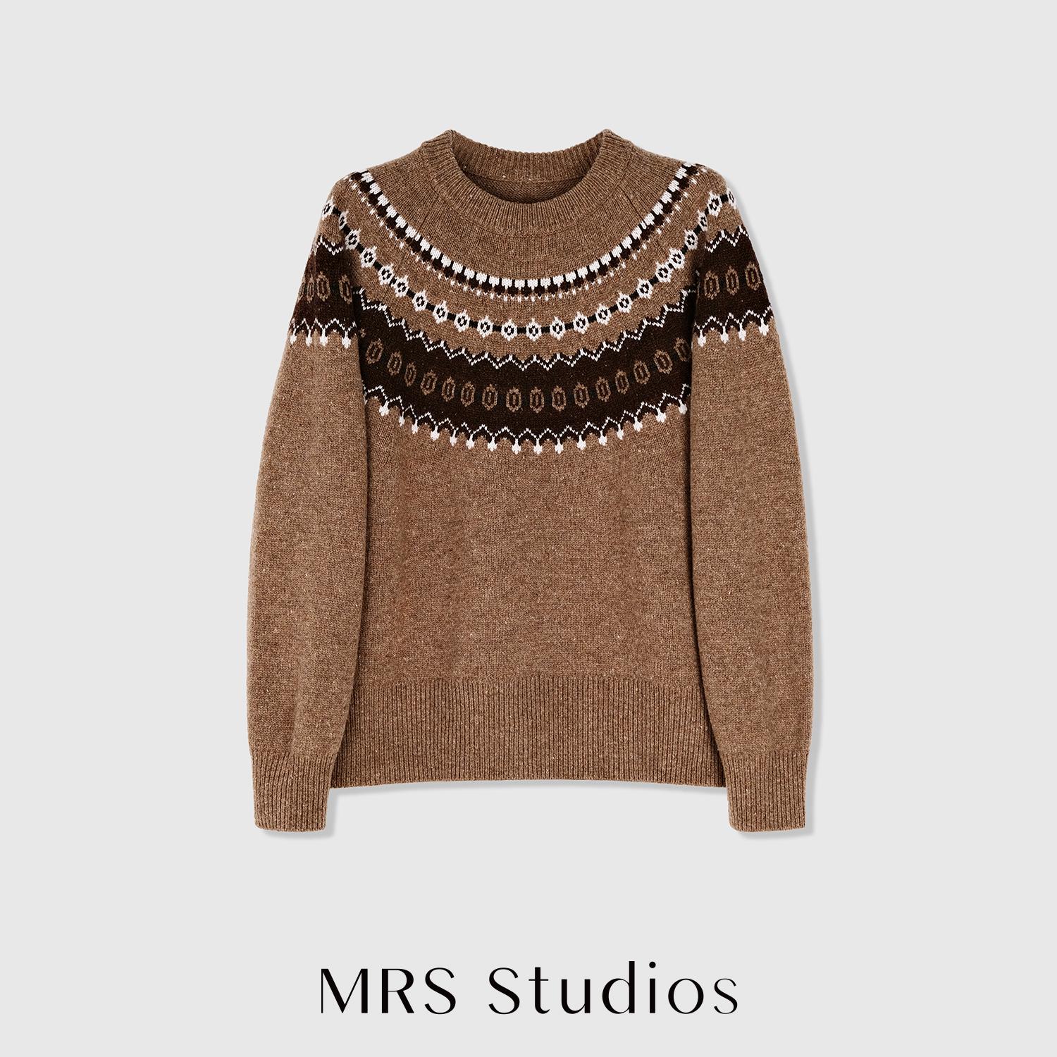 Shetland Fair Isle Wool Sweater | Speckled Yarn Knit | Raglan 