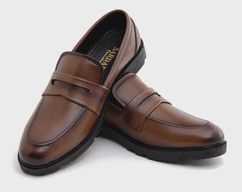 Leather Men's Shoes - Office Shoes