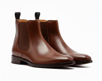 Leather Chelsea Boots - Unisex Black Ankle Boots