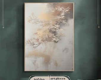 Minimalistic Abstract Wall Art | Framed Wall Decor | Modern Artwork |  Wood Framed Digital Art  | Gift